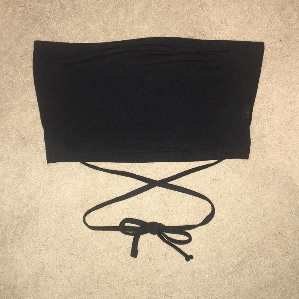 SHEIN self-tie bandeau top